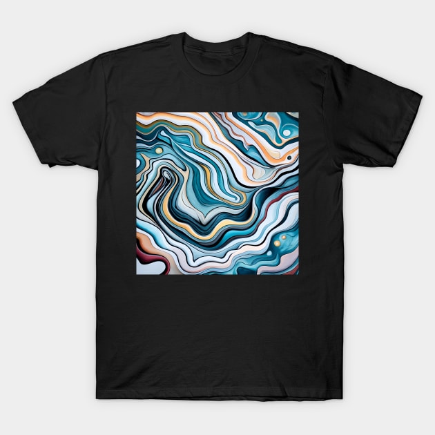 Abstract fluid art T-Shirt by IOANNISSKEVAS